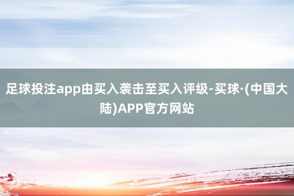 足球投注app由买入袭击至买入评级-买球·(中国大陆)APP官方网站