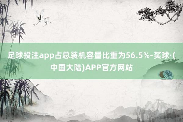 足球投注app占总装机容量比重为56.5%-买球·(中国大陆)APP官方网站