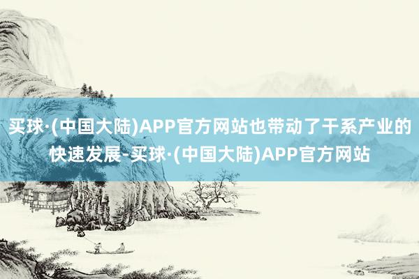 买球·(中国大陆)APP官方网站也带动了干系产业的快速发展-买球·(中国大陆)APP官方网站