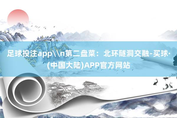 足球投注app\n第二盘菜：北环隧洞交融-买球·(中国大陆)APP官方网站